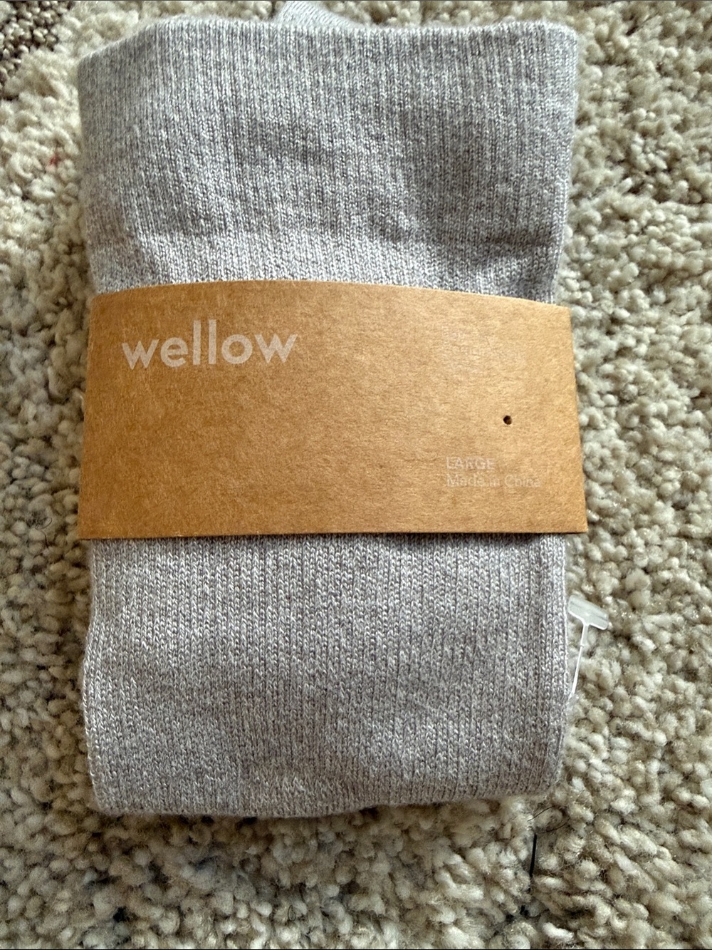 Wellow Light Gray Casual Crew Socks - Soft Everyday Comfort